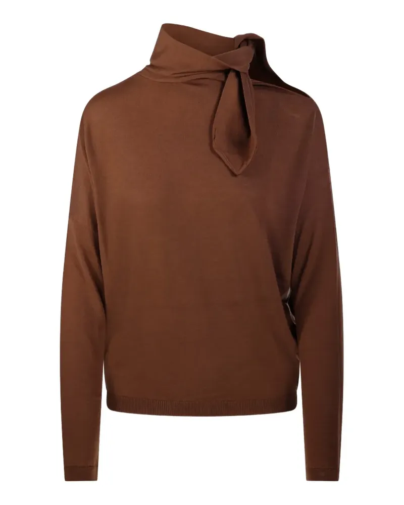 NUDE Pullover mit Cut-Out - Braun Braun