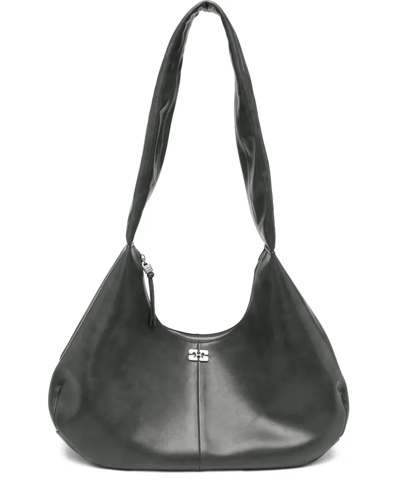 Ganni Mittelgroße Hobo Tasche - Grau Grau