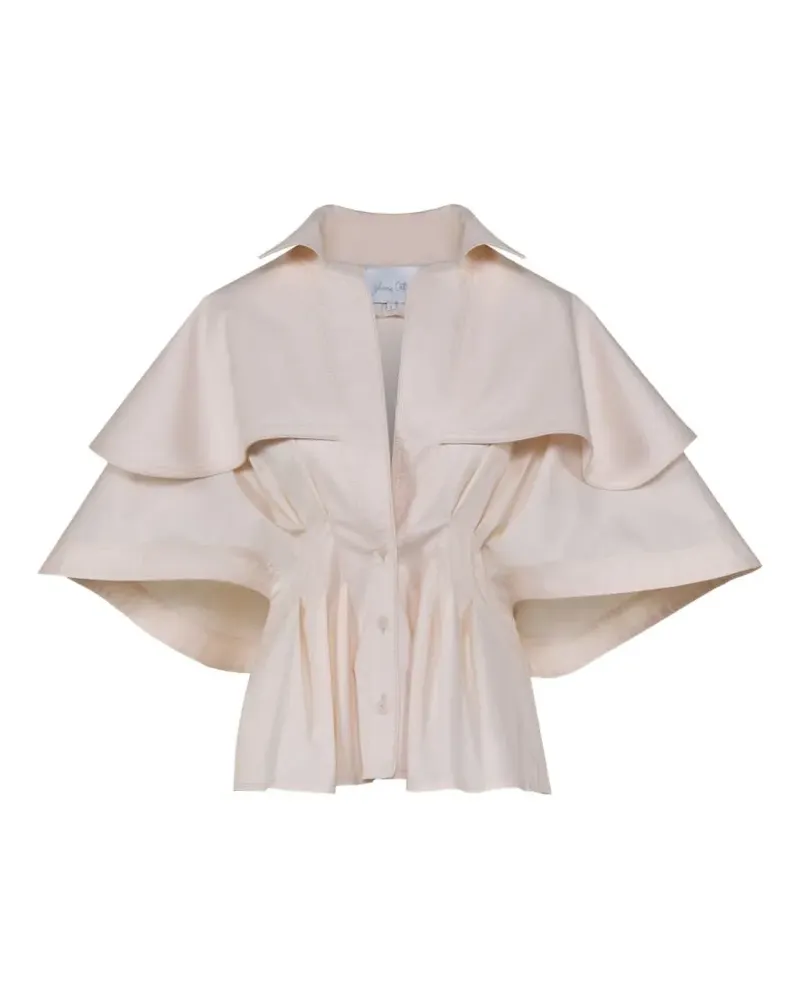 Johanna Ortiz Suspiro Gaucho tiered-cape top - Nude Nude