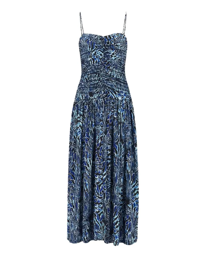 Ulla Johnson Gerafftes Arda Jerseykleid - Blau Blau