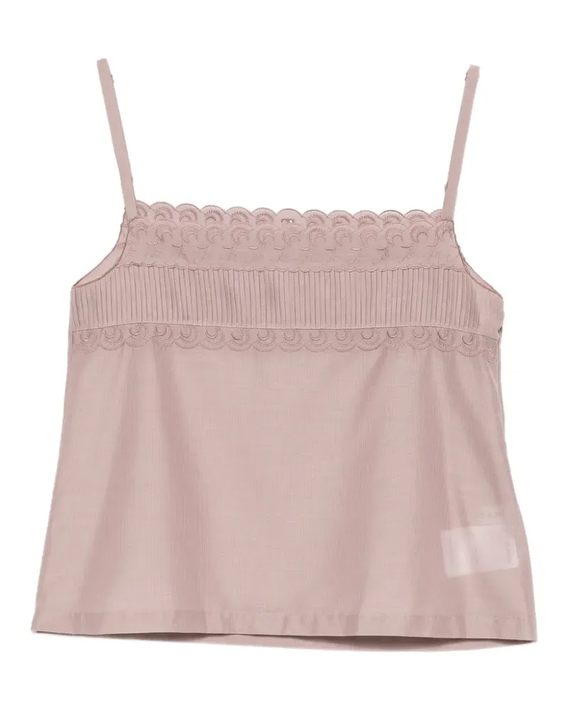 LOW CLASSIC embroidered-detail top - Rosa Rosa