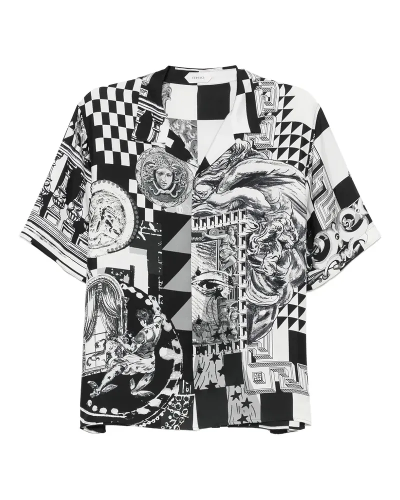 Versace Medusa Collage silk shirt - Schwarz Schwarz