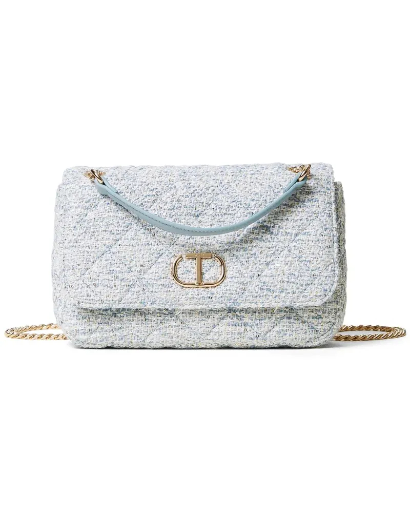 Twin-Set Oval T Schultertasche - Blau Blau