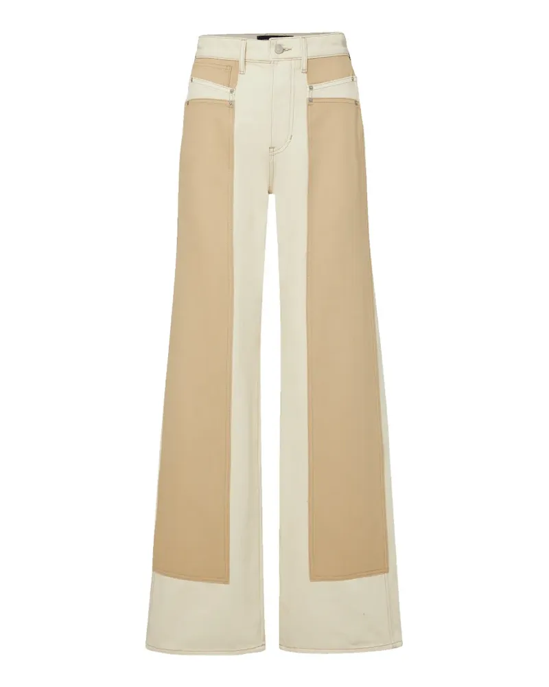 Veronica Beard Hose in Colour-Block-Optik - Nude Nude