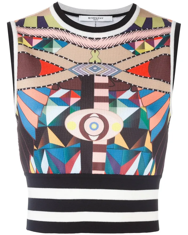 Givenchy Crazy Cleopatra' Cropped-Stricktop - Mehrfarbig Mehrfarbig