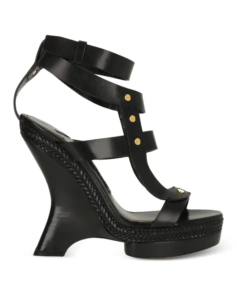 Tom Ford platform braided leather sandals - Schwarz Schwarz