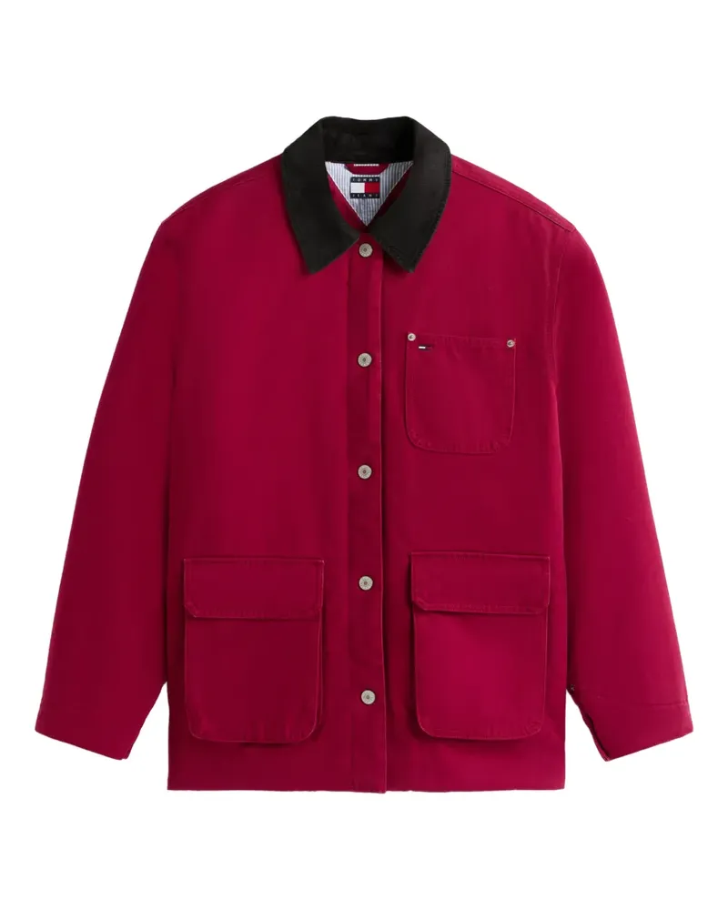 Tommy Hilfiger Jacke mit Cordkragen - Rot Rot