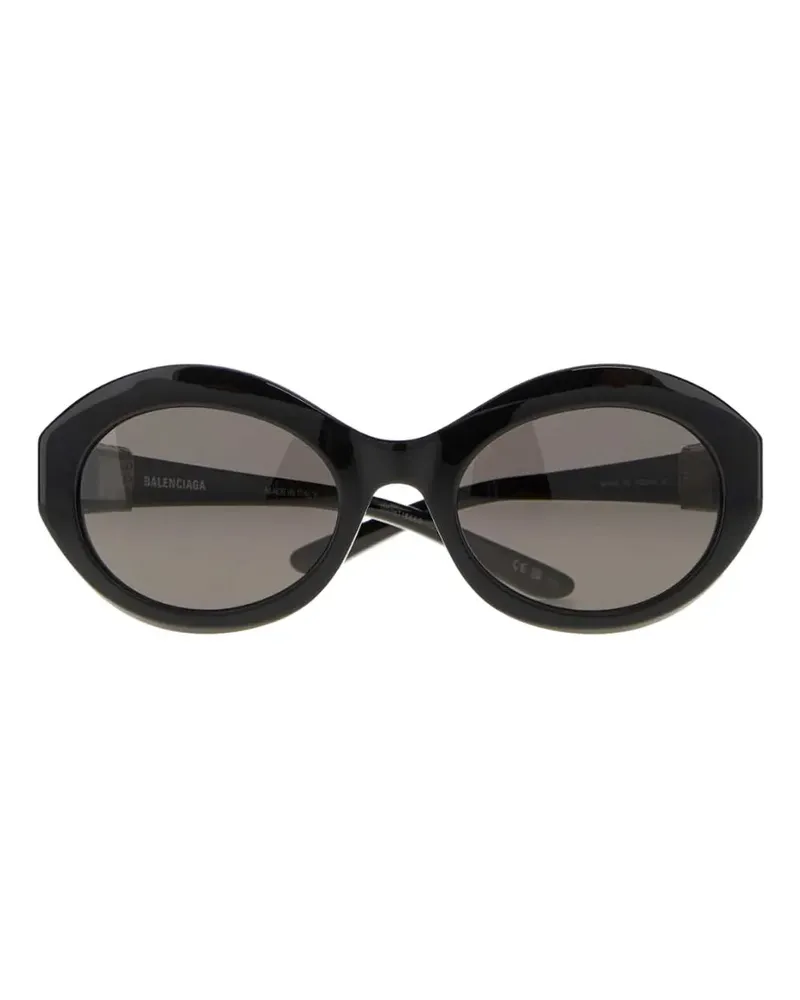 Balenciaga Klub Round sunglasses - Schwarz Schwarz