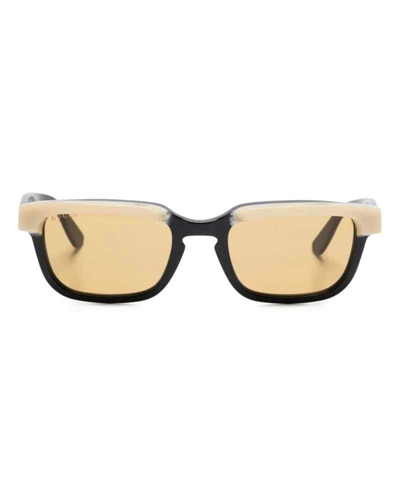 Gucci Sonnenbrille mit 3D-Detail - Schwarz Schwarz