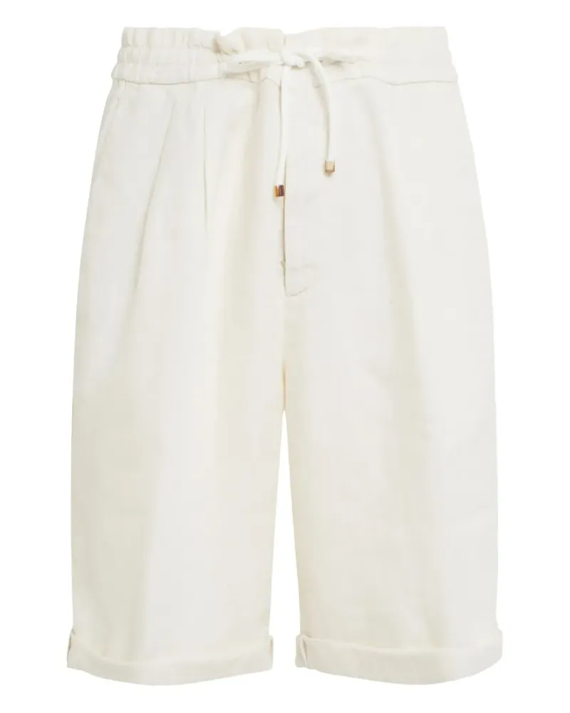 Brunello Cucinelli Bermudas aus Leinen - Weiß Weiß