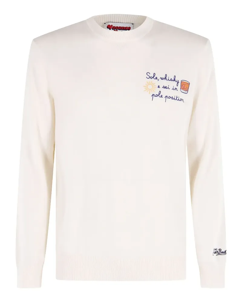 MC2 Saint Barth Heron Pullover mit Stickerei - Weiß Weiß