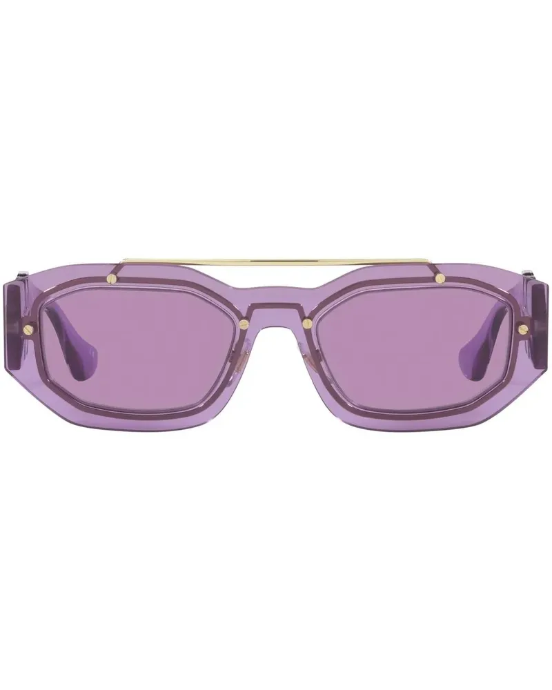 Versace Sonnenbrille mit Medusa-Schild - Violett Violett