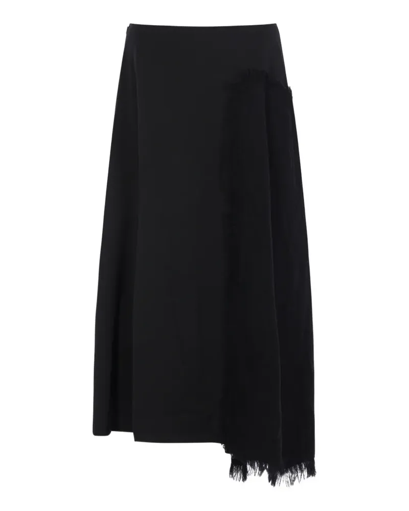 Yohji Yamamoto Ausgefranster Rock - Schwarz Schwarz
