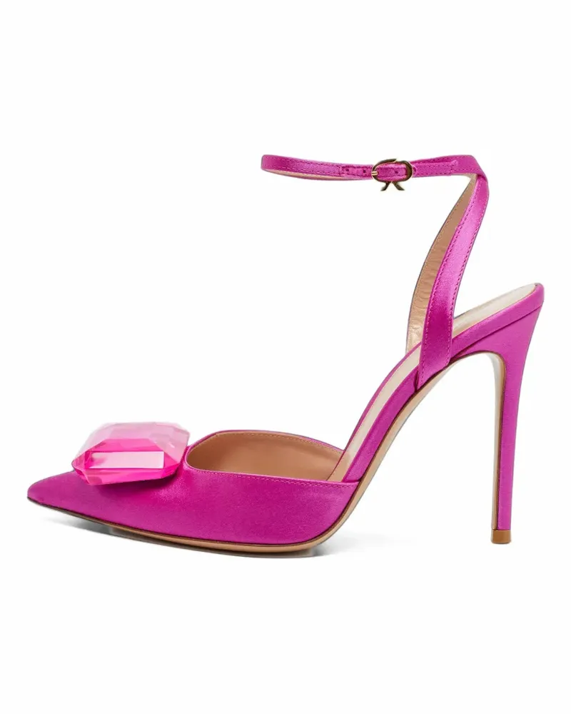 Gianvito Rossi Jaipur Pumps mit Schmucksteinen - Rosa Rosa