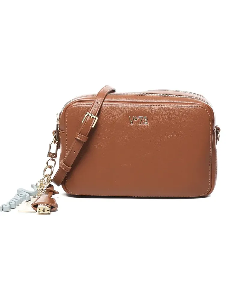 V°73 Schultertasche mit doppeltem Reißverschluss - Braun Braun