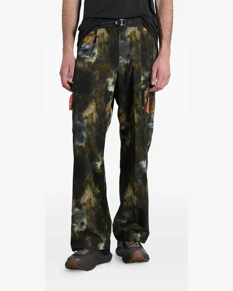 and wander Roa tie-dye cargo pants - Grün Grün