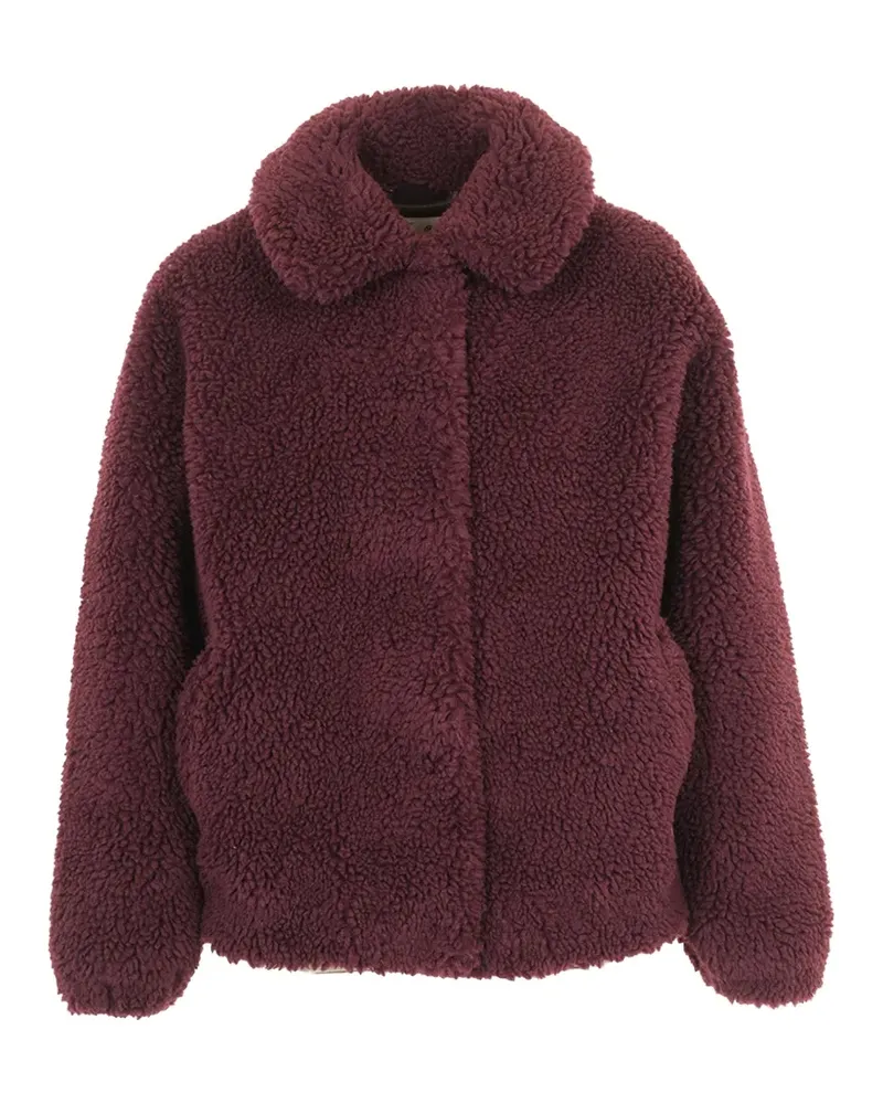 MC2 Saint Barth logo-patch faux-shearling coat - Rot Rot