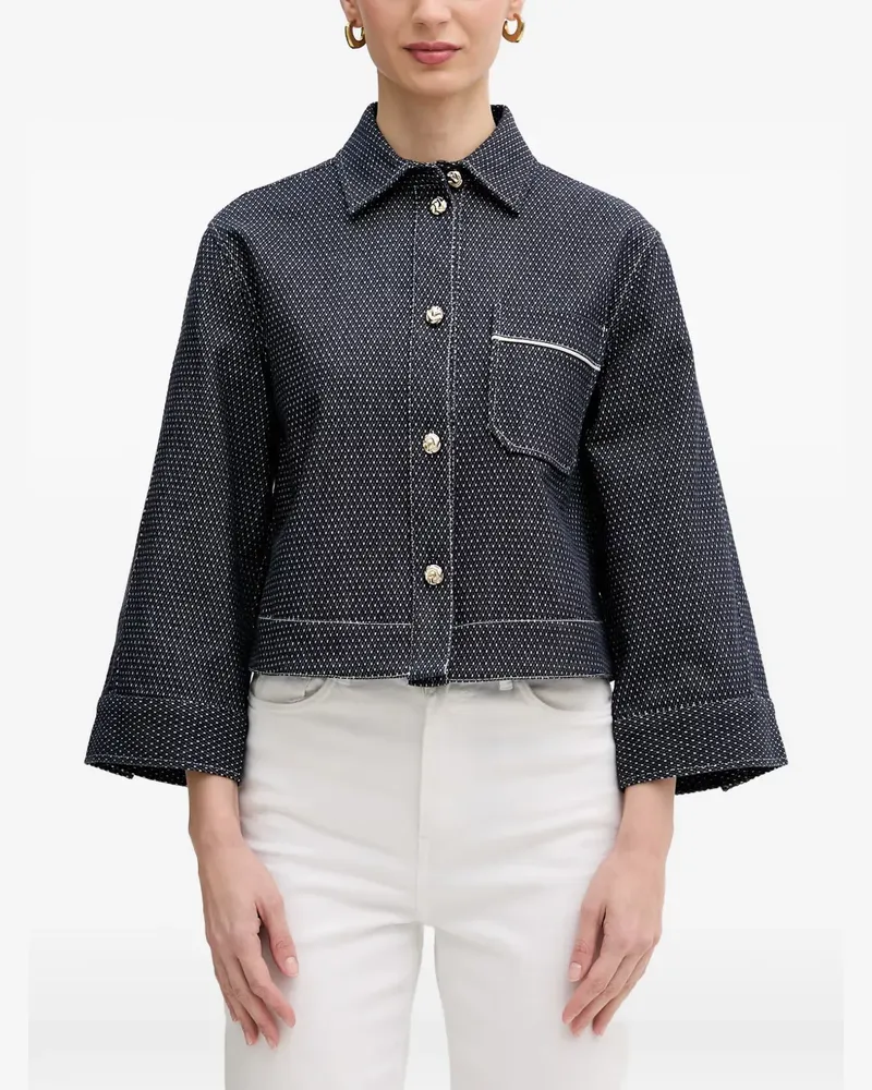 Mos Mosh Gemusterte Jacke - Blau Blau