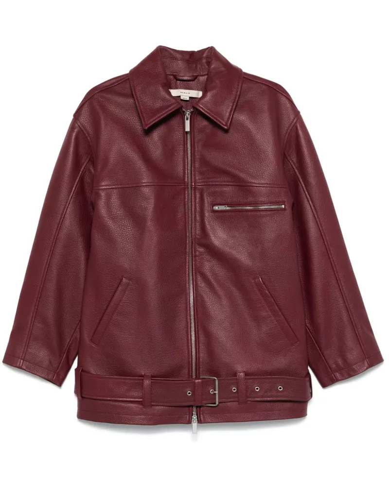 REMAIN Bikerjacke aus Leder - Rot Rot