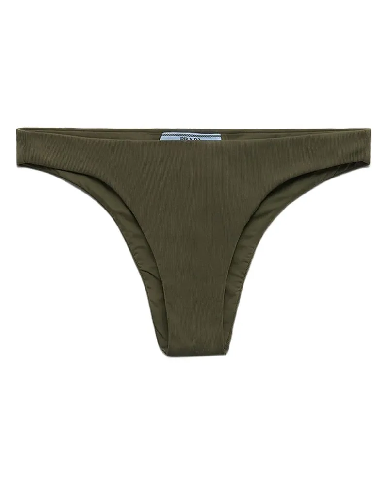 Prada Geripptes Bikinihöschen - Grün Grün