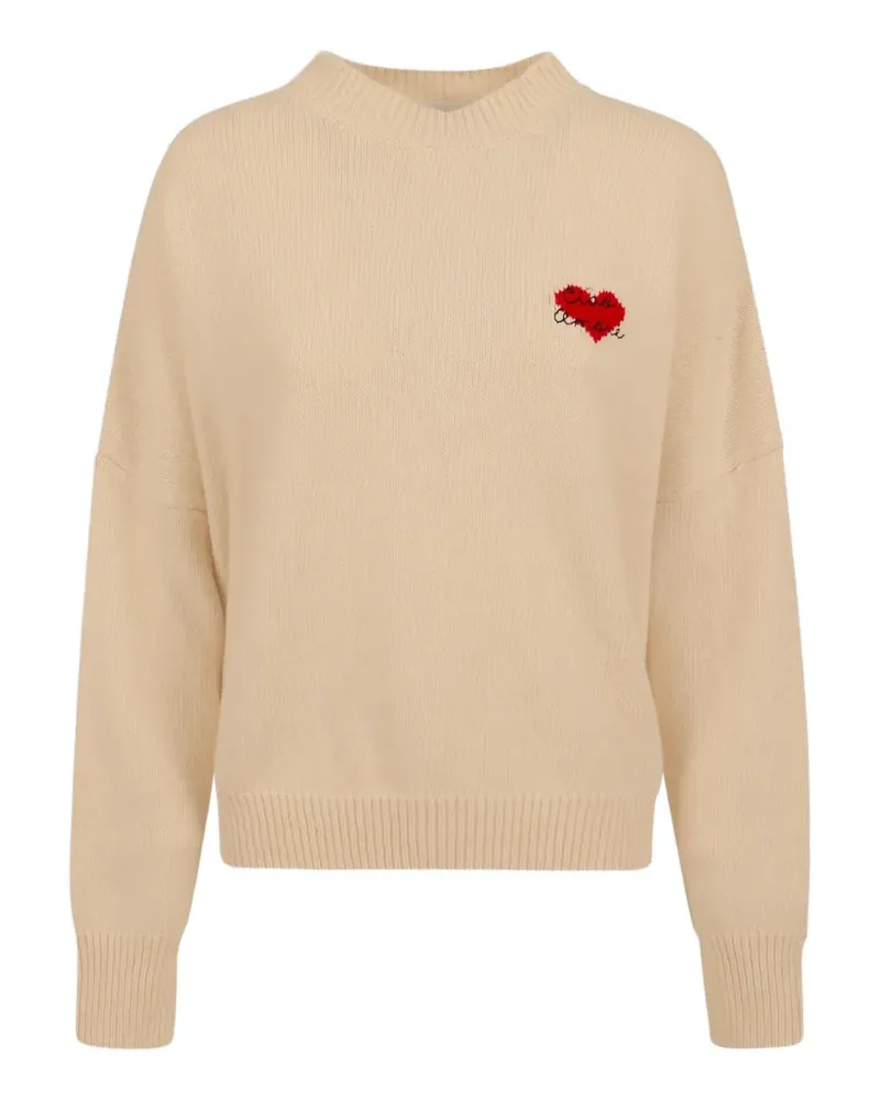 Giada Benincasa Heartbeat Pullover mit Logo - Nude Nude