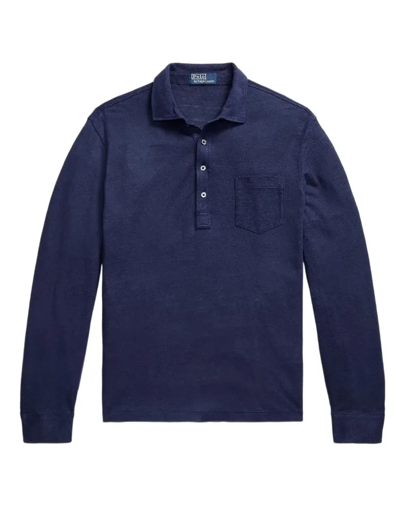 Ralph Lauren long-sleeve linen polo shirt - Blau Blau