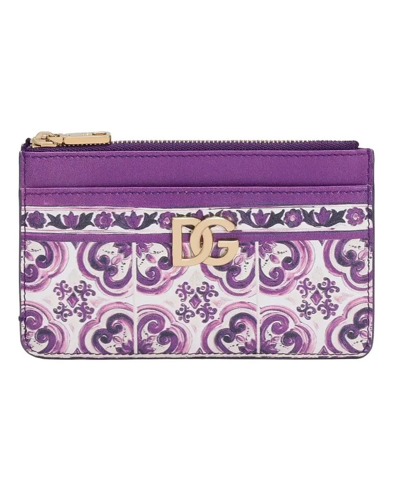 Dolce & Gabbana Kartenetui mit Majolica-Print - Weiß Weiß
