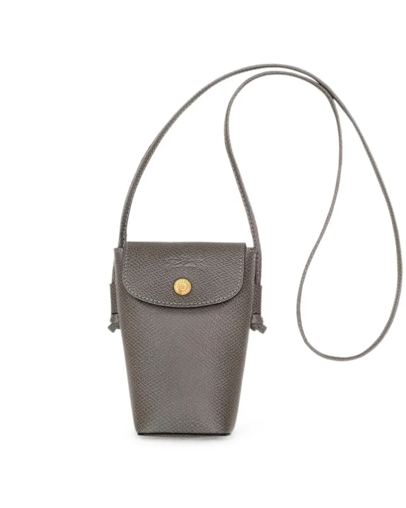 Longchamp Épure textured-leather mini bag - Grau Grau