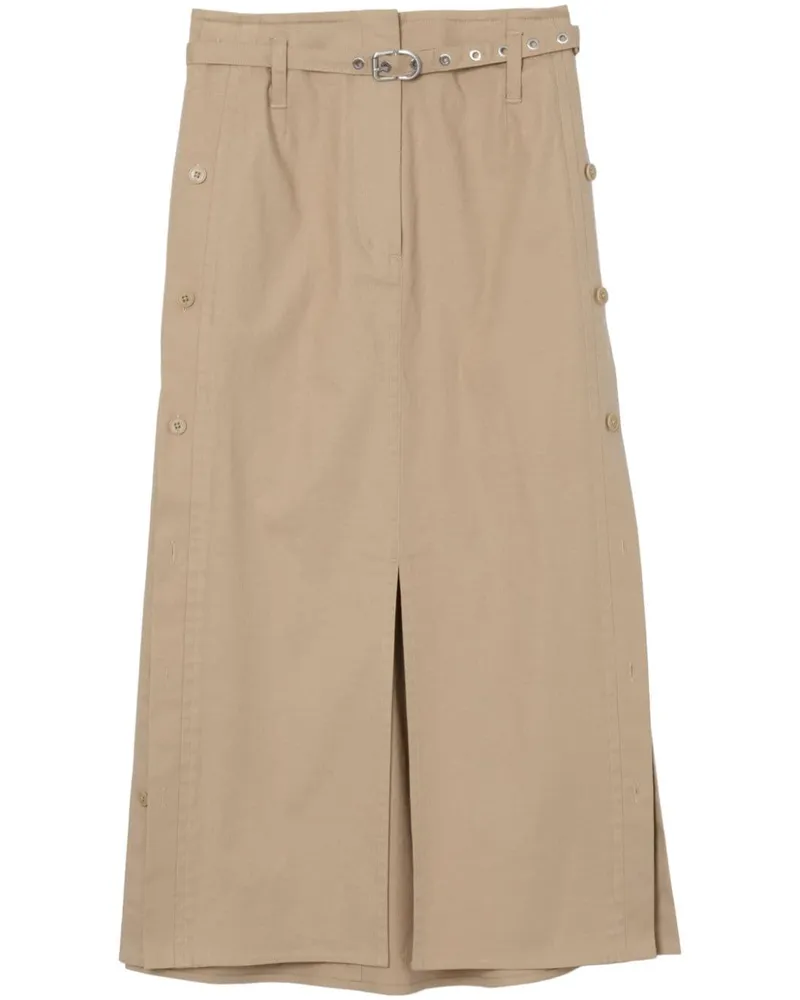 3.1 phillip lim Midirock mit Gürtel - Nude Nude