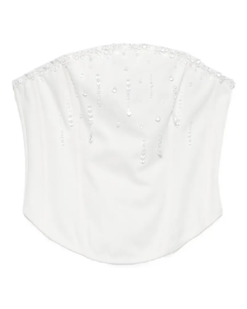 Giuseppe di Morabito Tanktop mit Perlenverzierung - Weiß Weiß