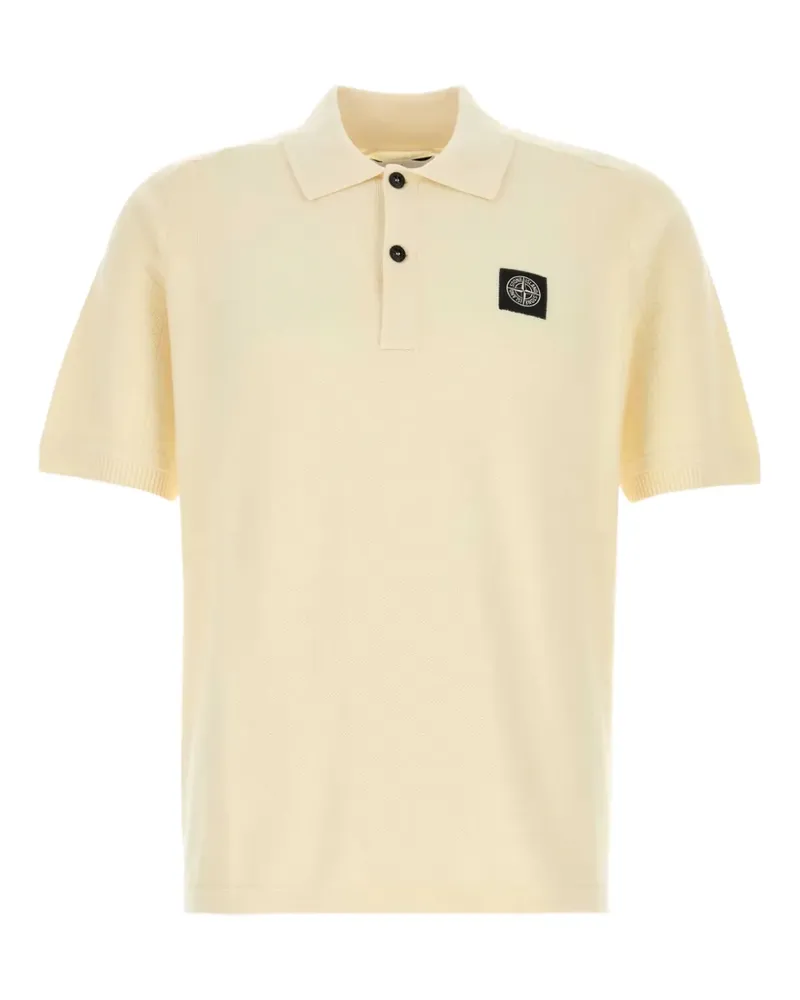 Stone Island Poloshirt mit Logo-Patch - Nude Nude
