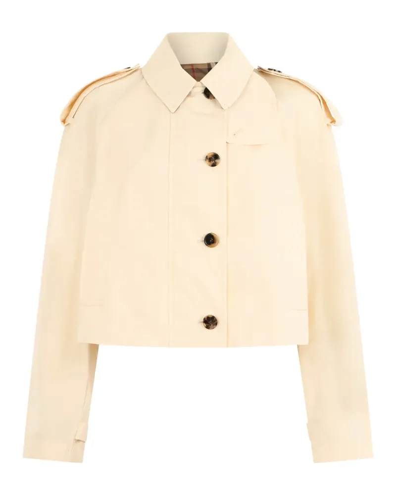 Burberry buttoned cropped blazer - Nude Nude