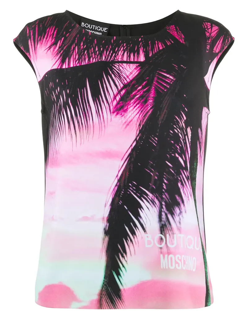 Moschino Oberteil mit Print - Rosa Rosa