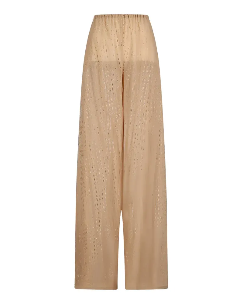 Ermanno Scervino rhinestone-embellished palazzo pants - Nude Nude