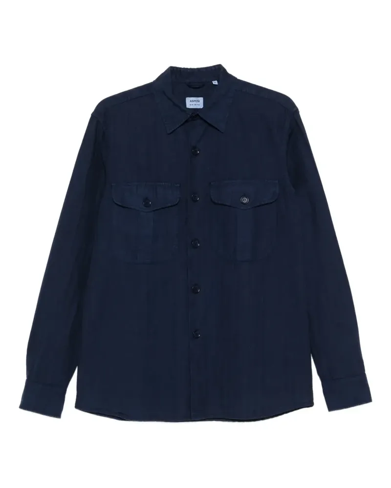 ASPESI flap-pocket shirt - Blau Blau