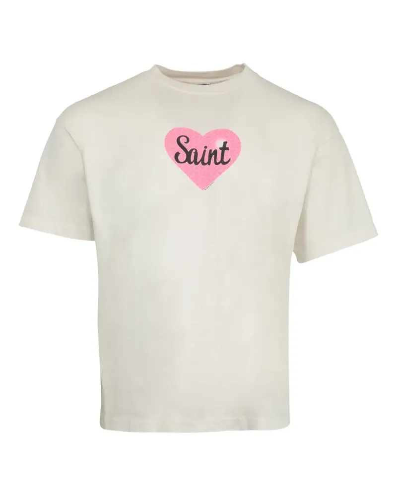 SAINT MXXXXXX T-Shirt mit Herz-Print - Weiß Weiß
