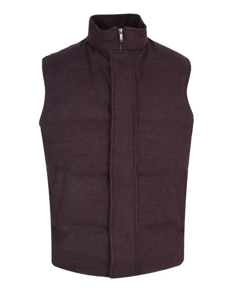Luciano Barbera padded wool vest - Braun Braun