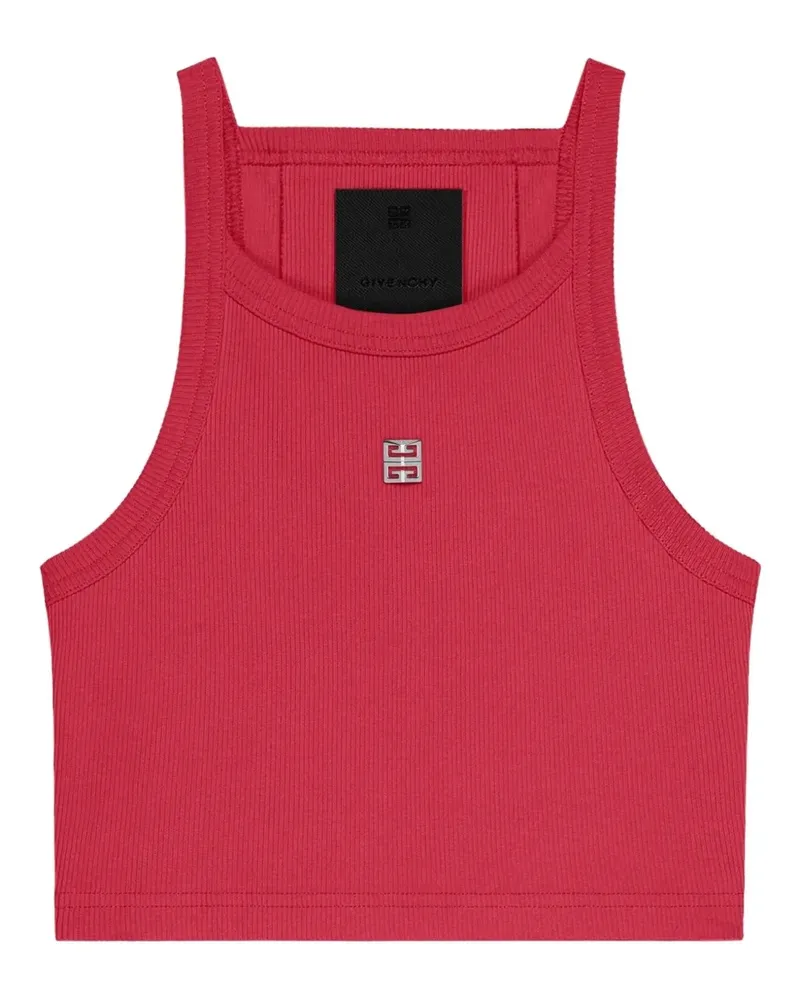 Givenchy Geripptes Trägershirt mit Logo - Rot Rot