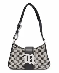 MISBHV Schultertasche mit Logo-Schild Nude