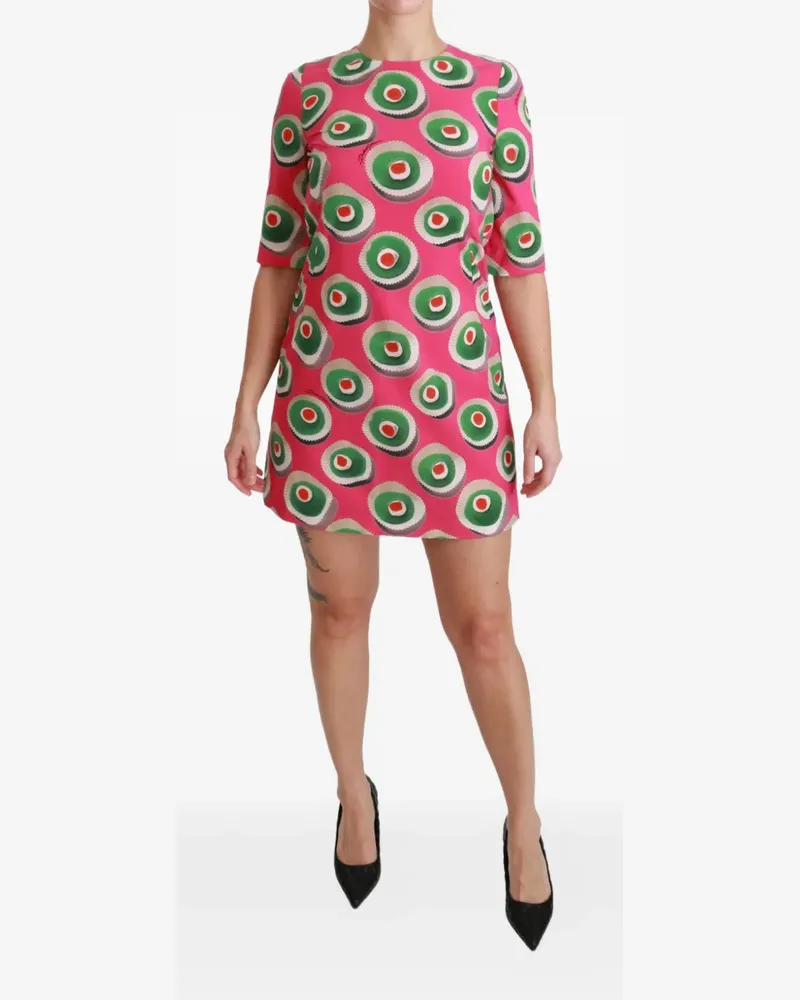 Dolce & Gabbana Minikleid mit Cupcake-Print - Rosa Rosa