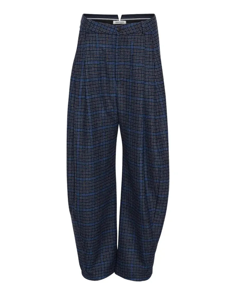 Henrik Vibskov One Hose mit Karomuster - Blau Blau