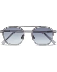 Ermenegildo Zegna Transparente Sonnenbrille Grau