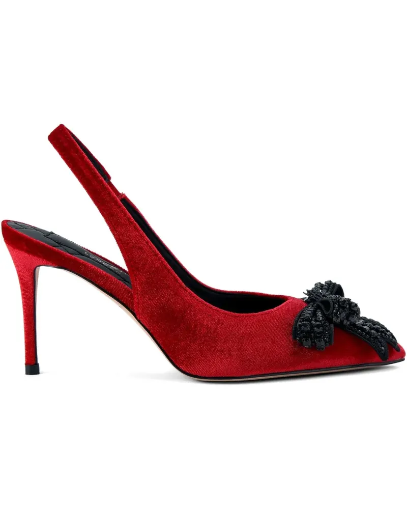 Kurt Geiger Slingback-Ballerinas mit kristallverzierter Schleife 65mm - Rot Rot