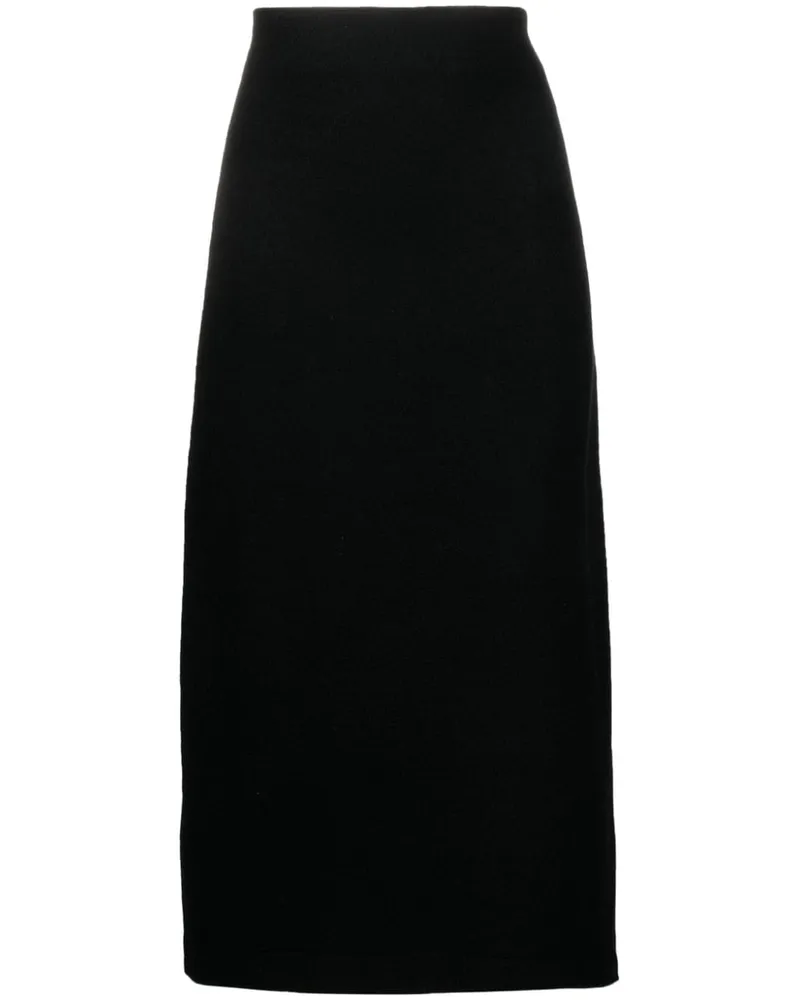 Jil Sander Wollrock in A-Linie - Schwarz Schwarz