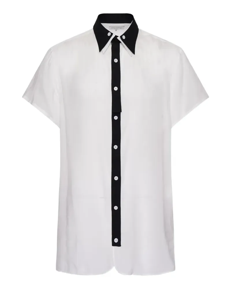 Yohji Yamamoto double-collar shirt - Weiß Weiß