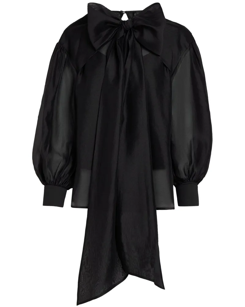 Karl Lagerfeld Bluse mit Schleife - Schwarz Schwarz