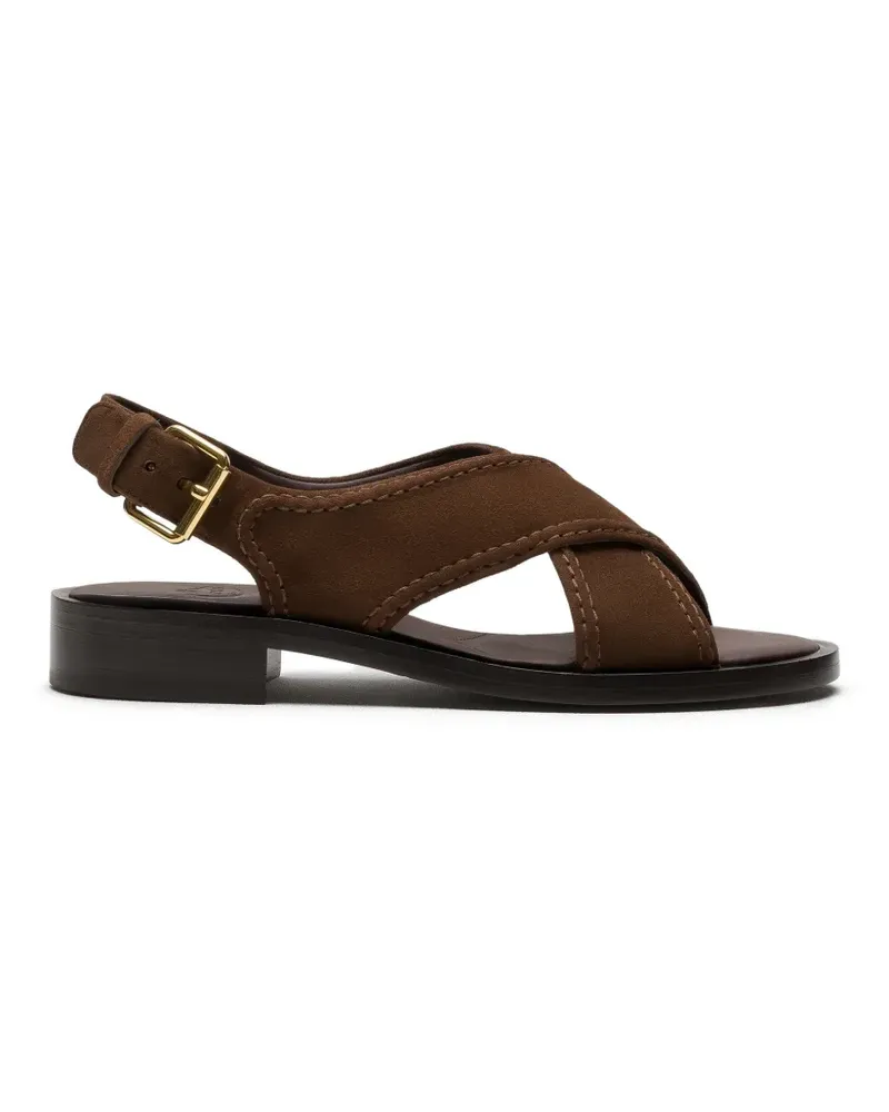 Church's Sondra Wildledersandalen mit überkreuzten Riemen - Braun Braun