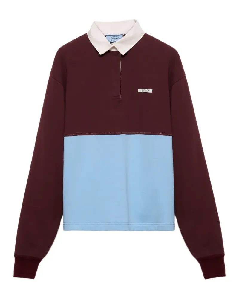 Prada Poloshirt mit langen Ärmeln - Rot Rot