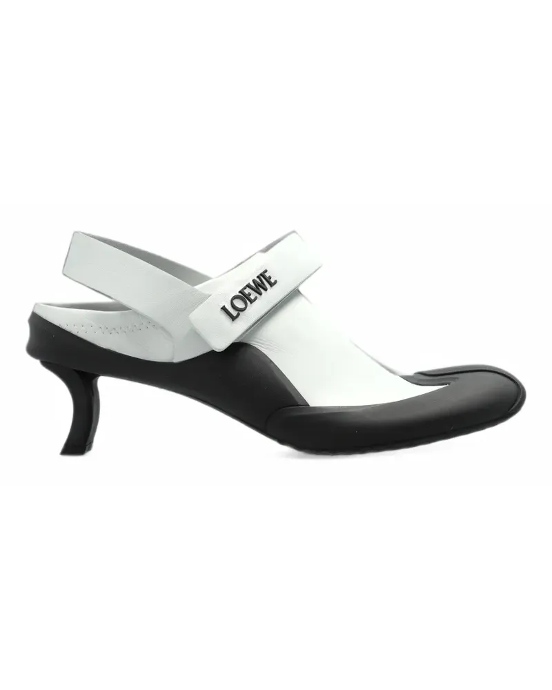 Loewe Dive Slingback-Pumps aus Stretch-Kalbsleder - Weiß Weiß
