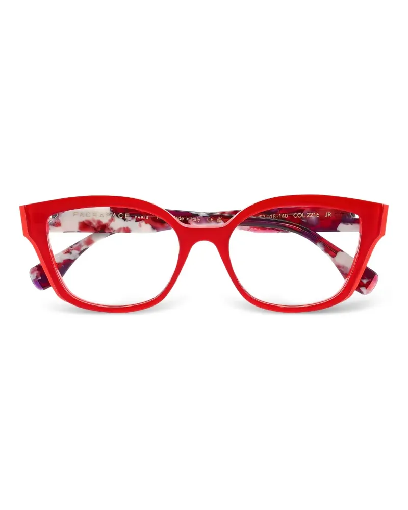 Face à Face Offset1 Cat-Eye-Brille - Rot Rot